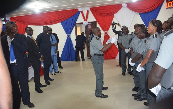 President Weah enjoying LMTI Choir group